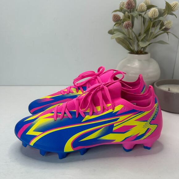 Puma Ultra LI Energy Firm/Artificial Ground Soccer Cleats Pink/Blue Men\'s 8.5 main image 4